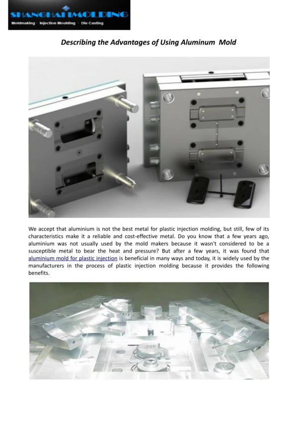 Describing the Advantages of Using Aluminium Mold