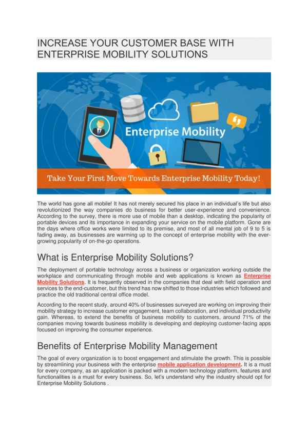 increase your customer base with enterprise