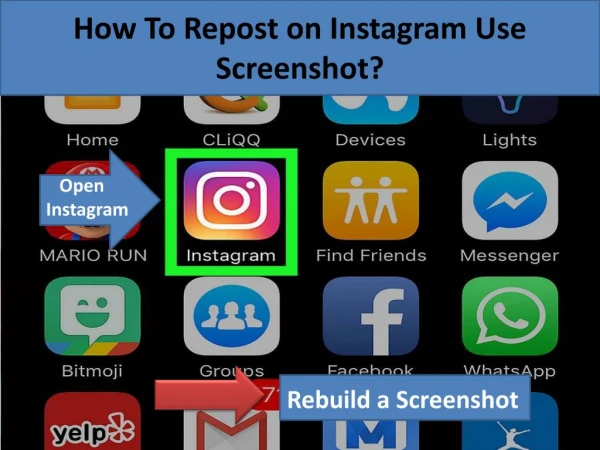 How to Repost on Instagram Use Screenshot?