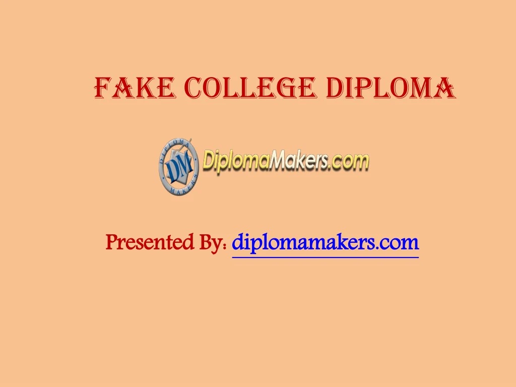 fake college diploma