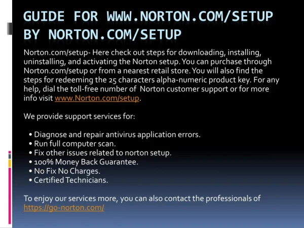 guide for www norton com setup by norton com setup