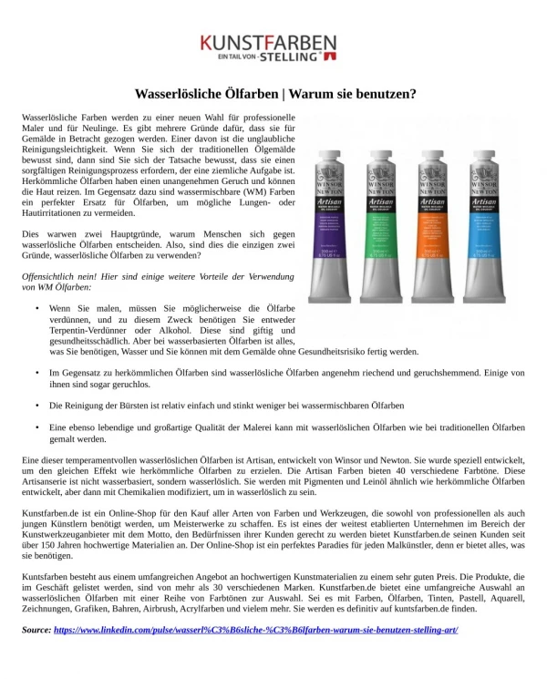 wasserl sliche lfarben warum sie benutzen