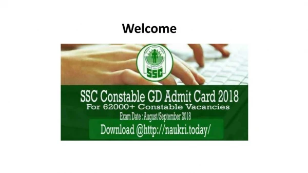 SSC Constable GD Admit Card 2018 - Download All Region Call letter Here
