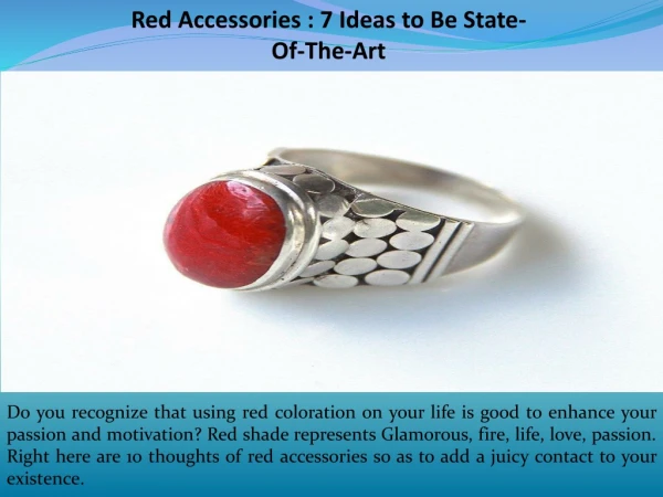 Red Accessories: 7 Ideas to Be State-Of-The-Art