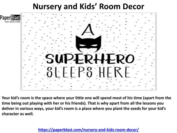 Nursery and Kids’ Room Decor