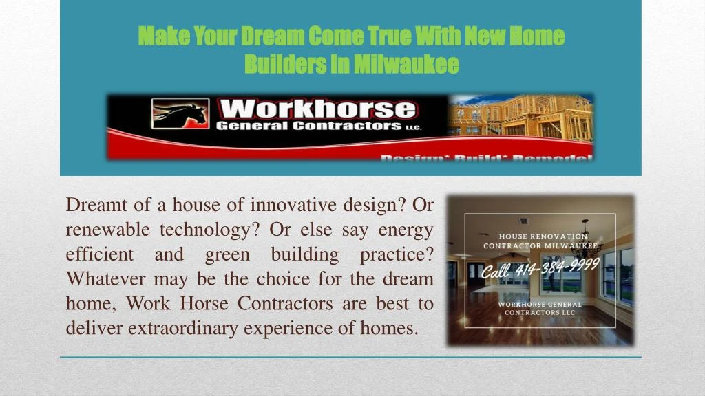 make your dream come true with new home builders in milwaukee