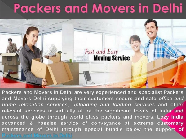 Packers and Movers in Delhi | Lozy India Pvt Ltd