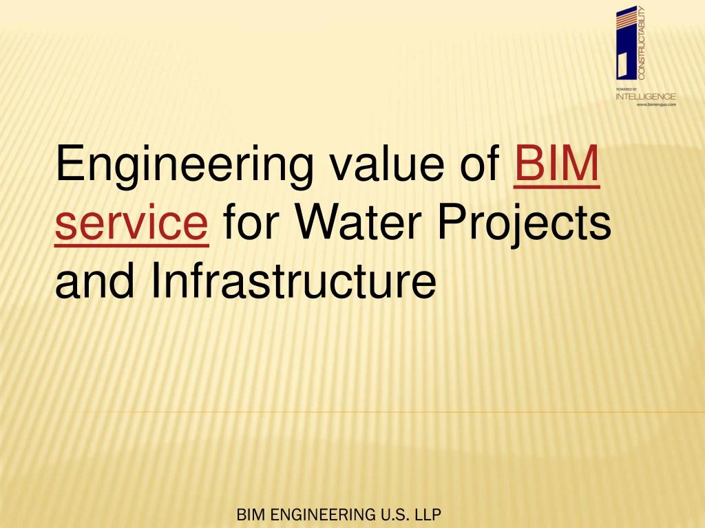 engineering value of bim service for water