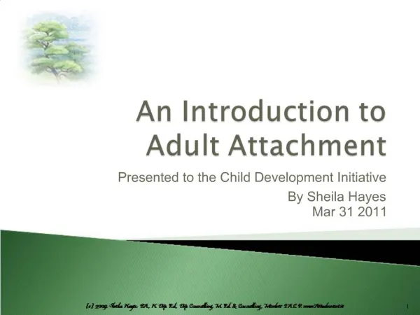 An Introduction to Adult Attachment
