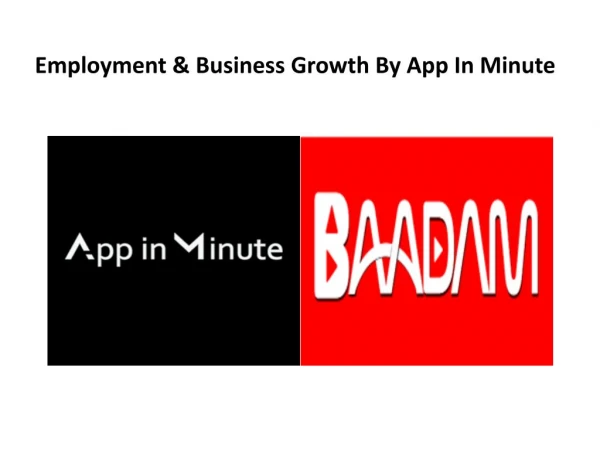 Employment & Business Growth By App In Minute