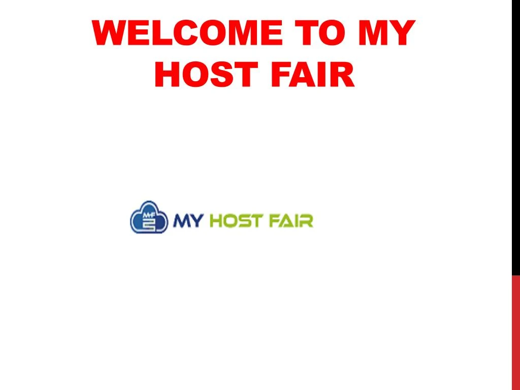 welcome to my host fair