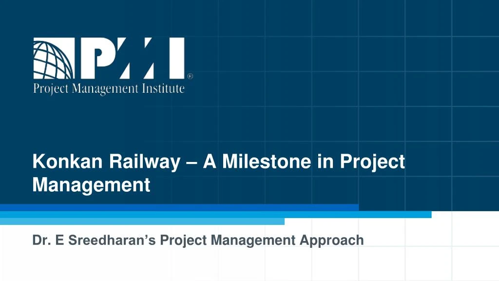 konkan railway a milestone in project management