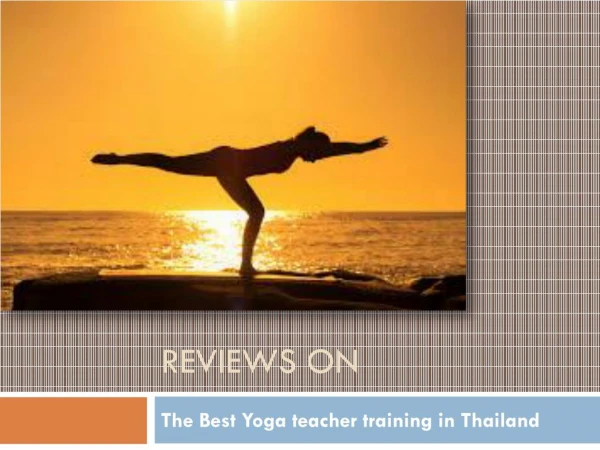 The Best Yoga teacher training in Thailand