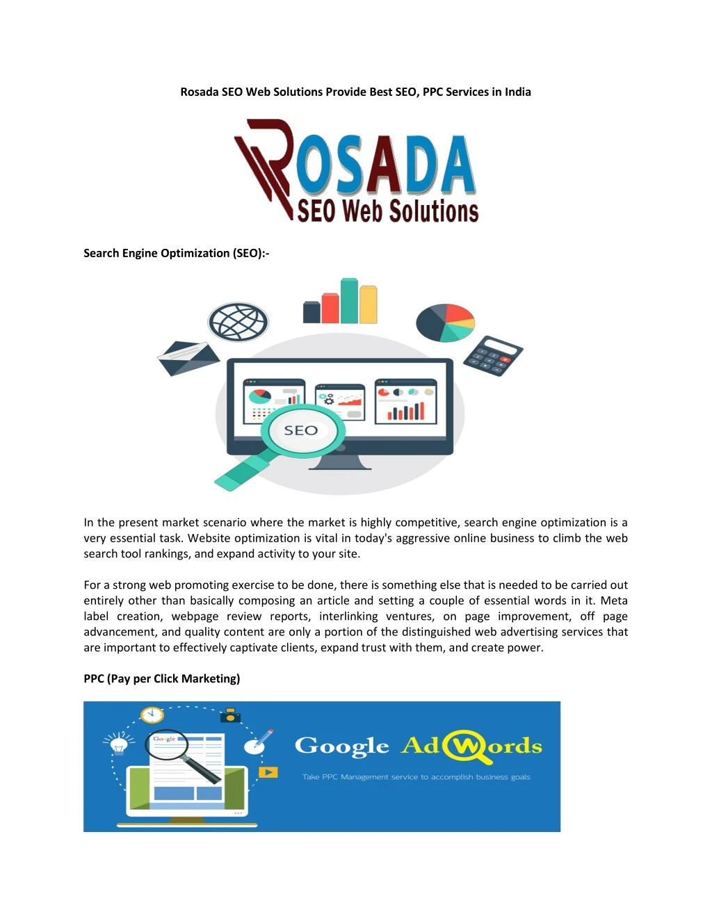 rosada seo web solutions provide best