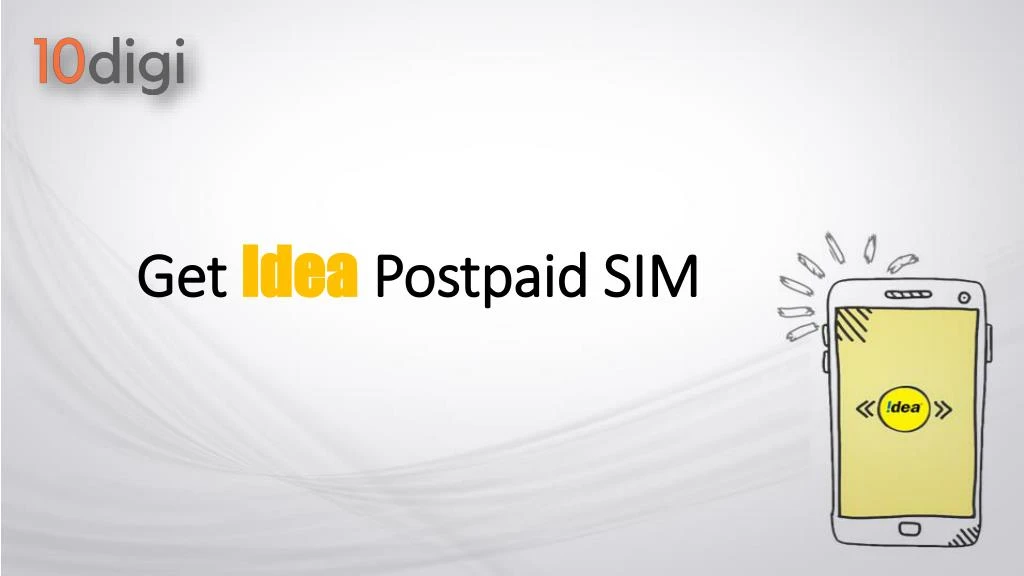 get idea postpaid sim