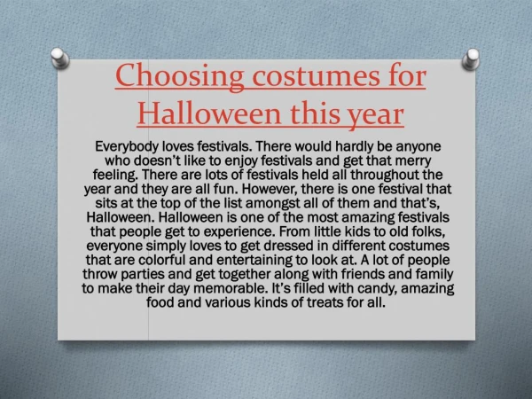 Choosing costumes for Halloween this year