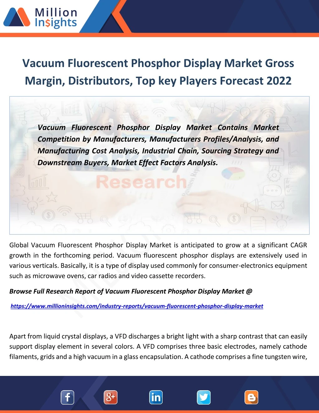 vacuum fluorescent phosphor display market gross