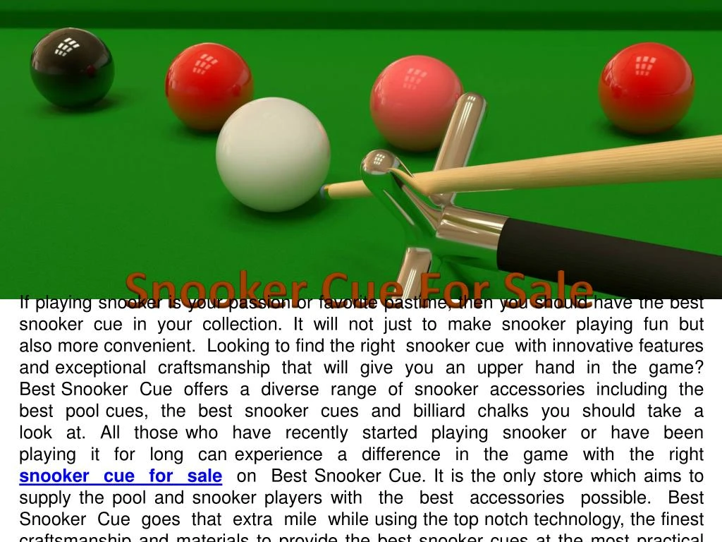 if playing snooker is your passion or favorite