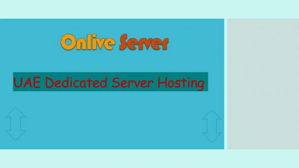 Onlive Server - Robust UAE Dedicated Server Hosting Plans