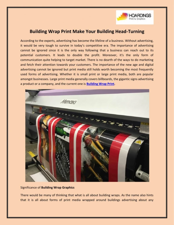 Building Wrap Print Make Your Building Head-Turning