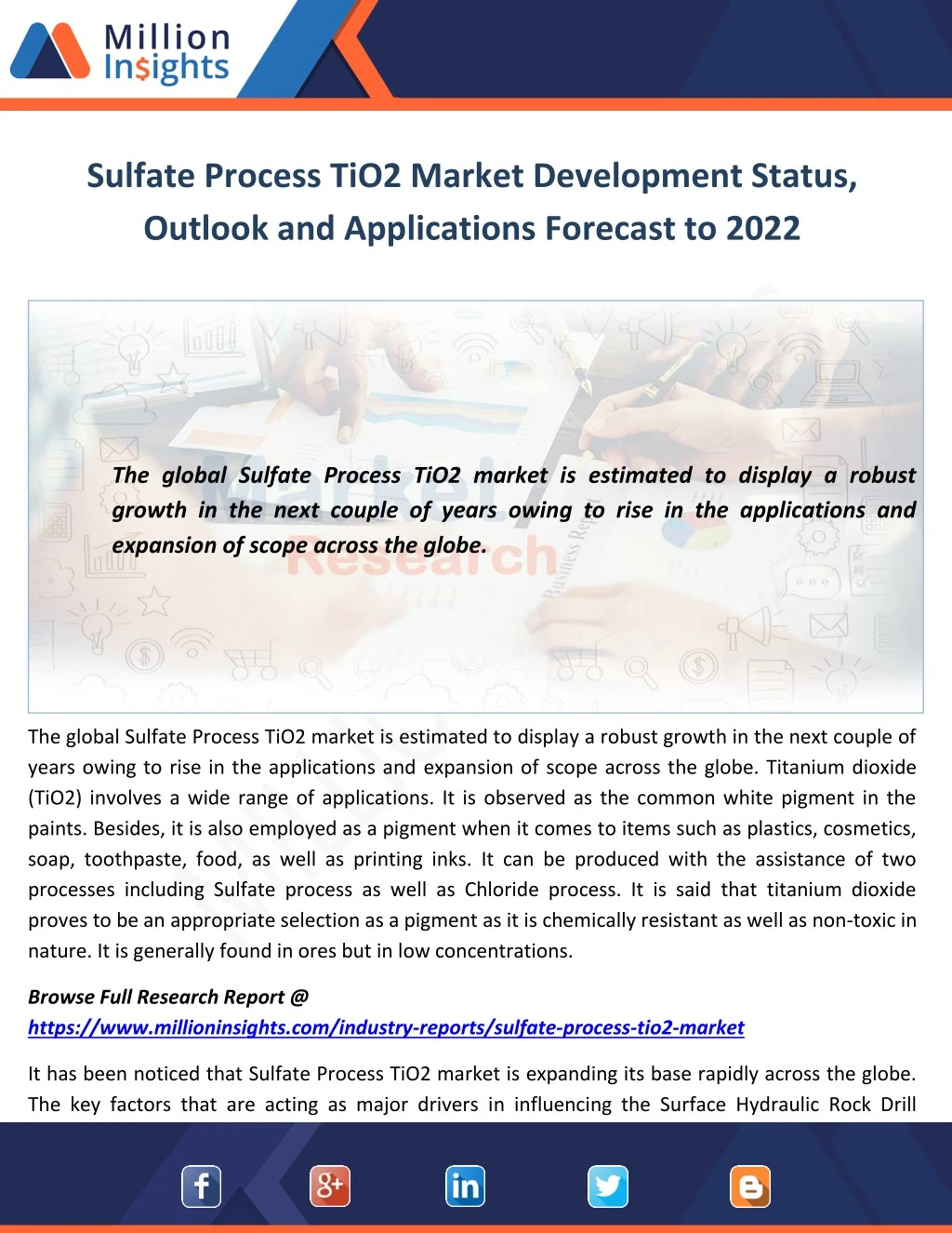 sulfate process tio2 market development status