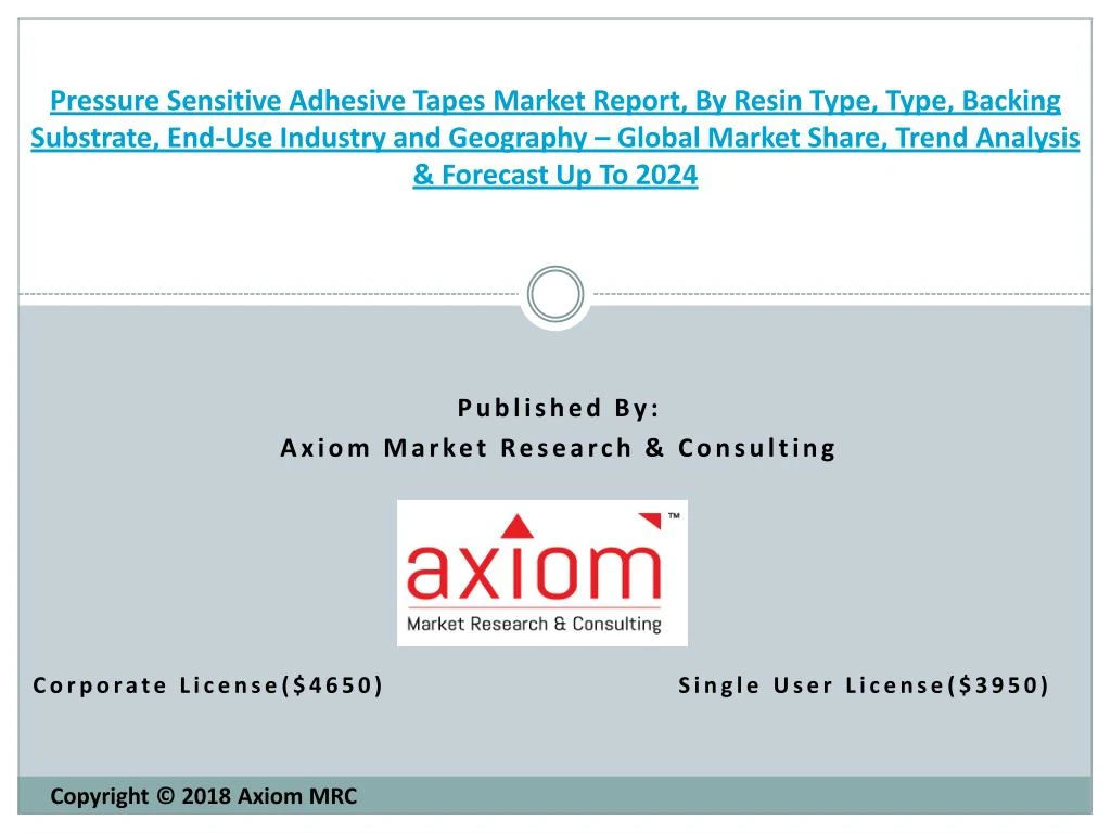 published by axiom market research consulting corporate license 4650 single user license 3950