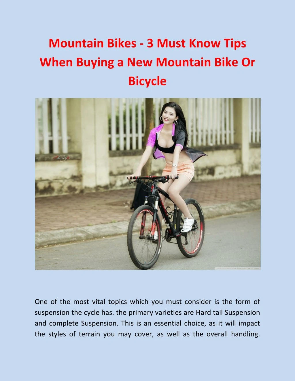 mountain bikes 3 must know tips when buying