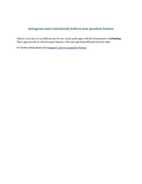 Instagram users mistakenly believe new question feature