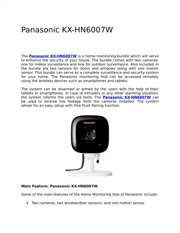 Panasonic KX-HN6007W