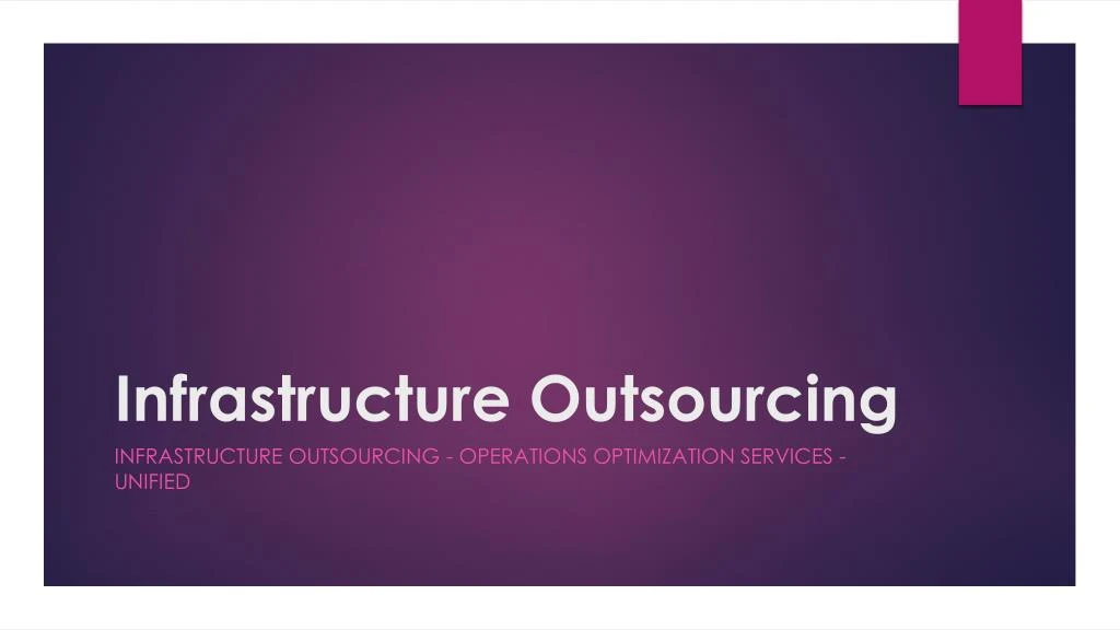 infrastructure outsourcing