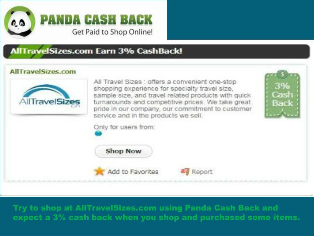 try to shop at alltravelsizes com using panda