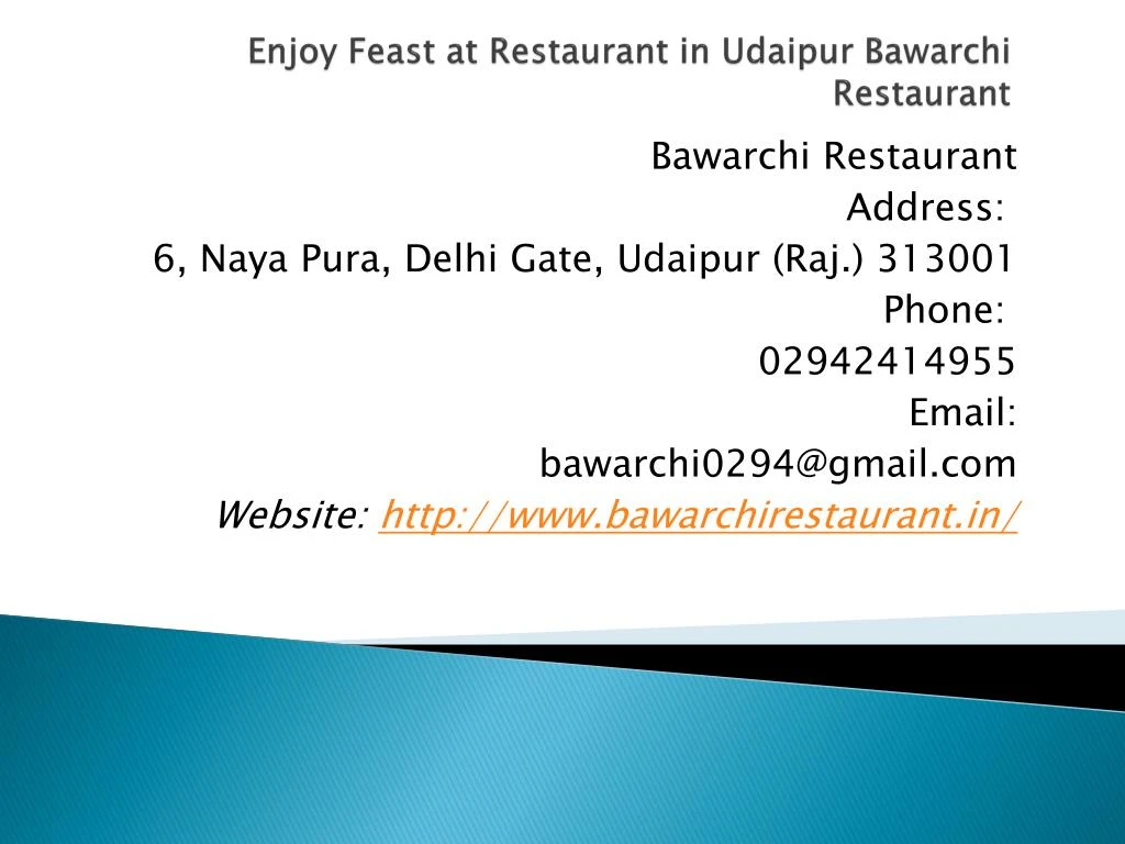 enjoy feast at restaurant in udaipur bawarchi restaurant