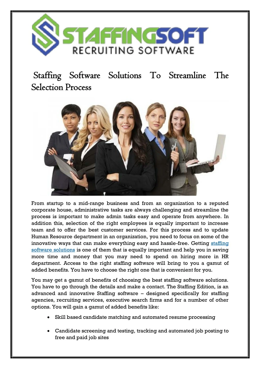 staffing software solutions staffing software