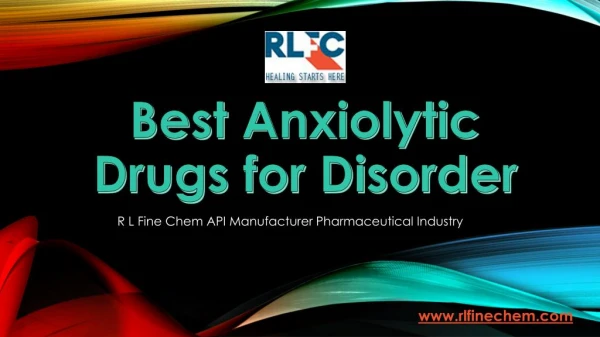 Best Anxiolytic Drugs for Disorder