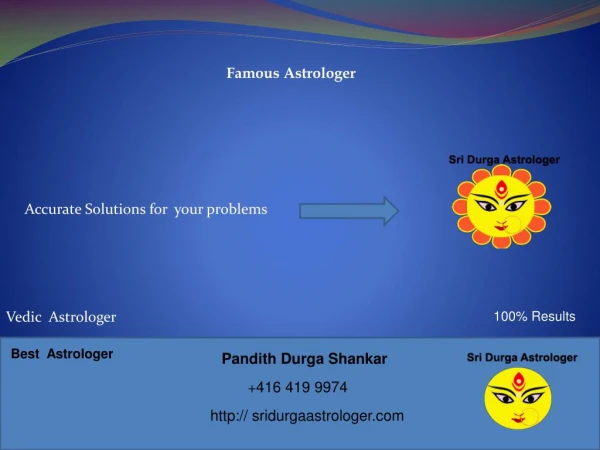 Sri Durga Astrologer - Husband & Wife Problem Specialist.