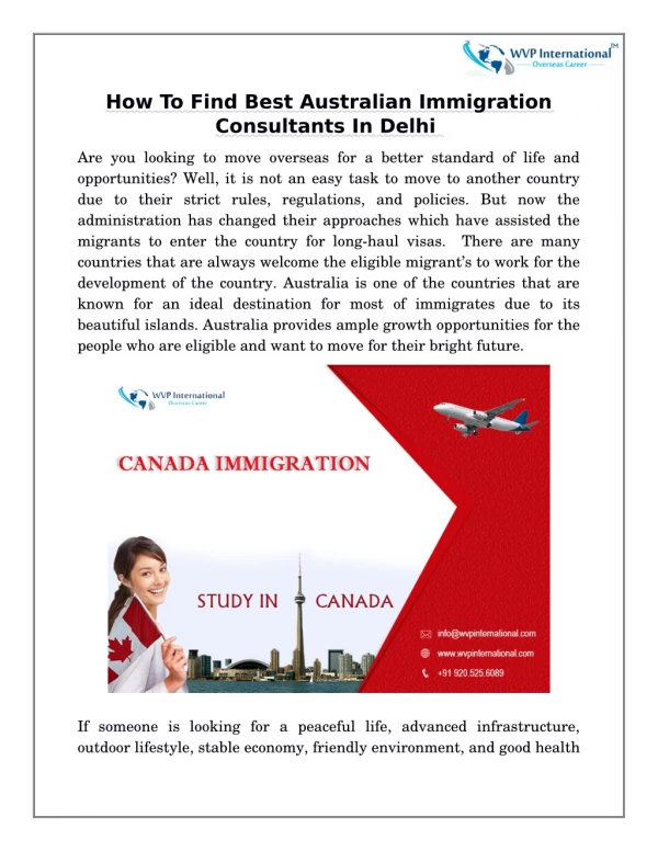 How To Find Best Australian Immigration Consultants In Delhi