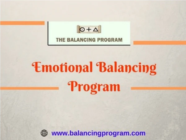 Emotional Balancing Program-Improve mental potential