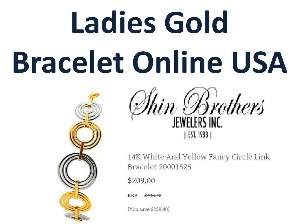 ladies gold bracelet online usa