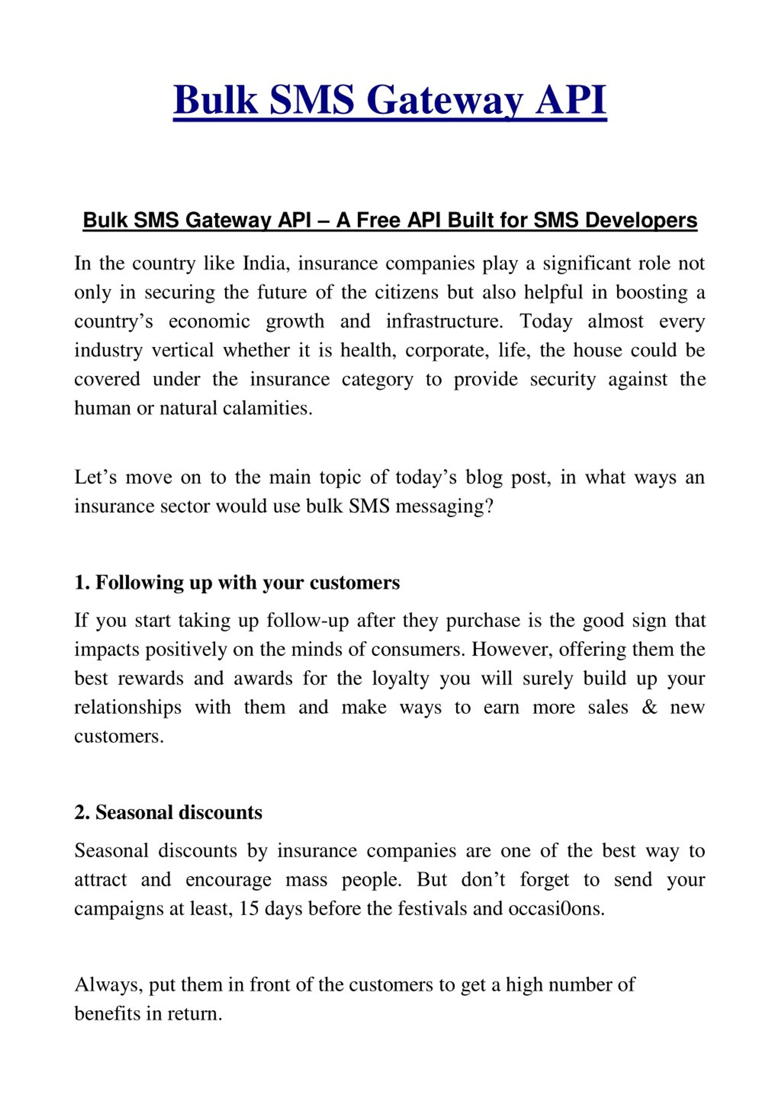 PPT - Bulk SMS Gateway API is Most authentic, scalable and custom-built ...