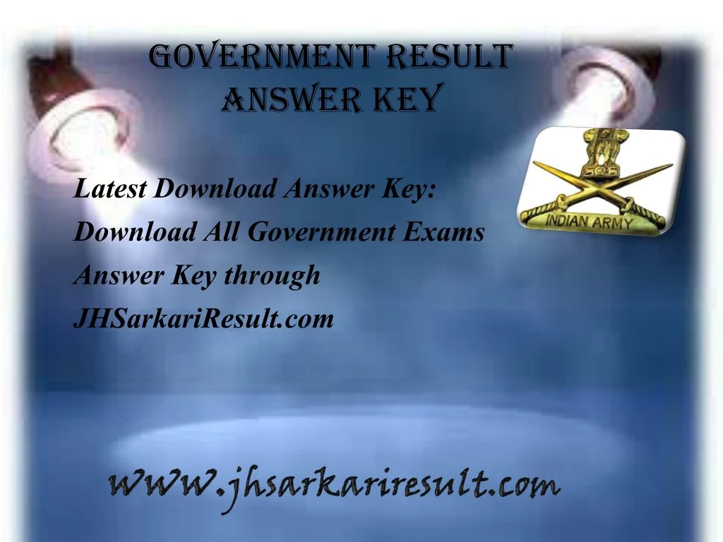 government result answer key