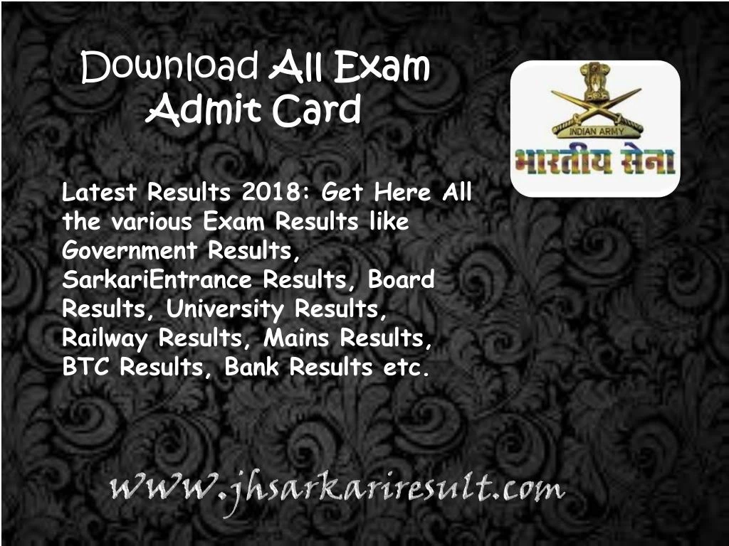 download all exam admit card