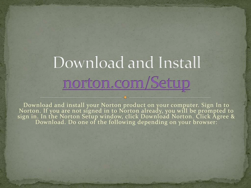 download and install n orton com setup