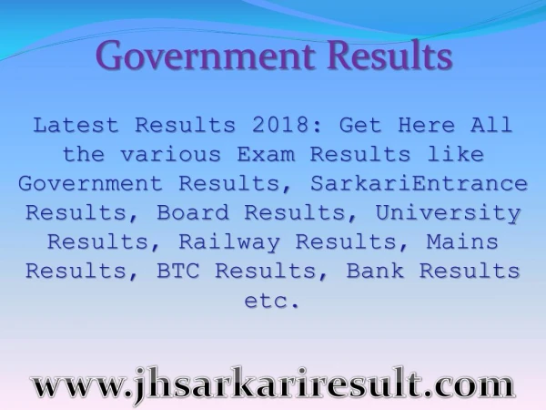 government results