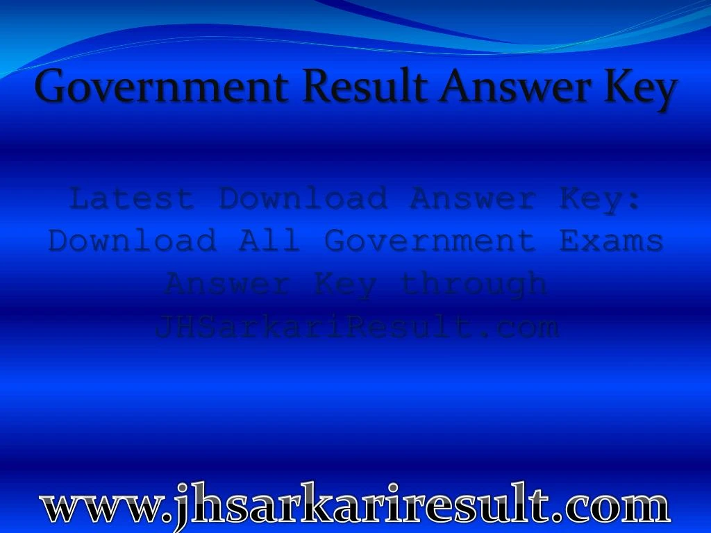 government result answer key