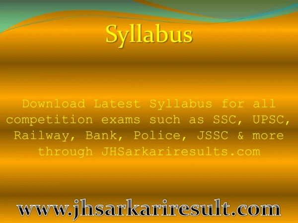 syllabus