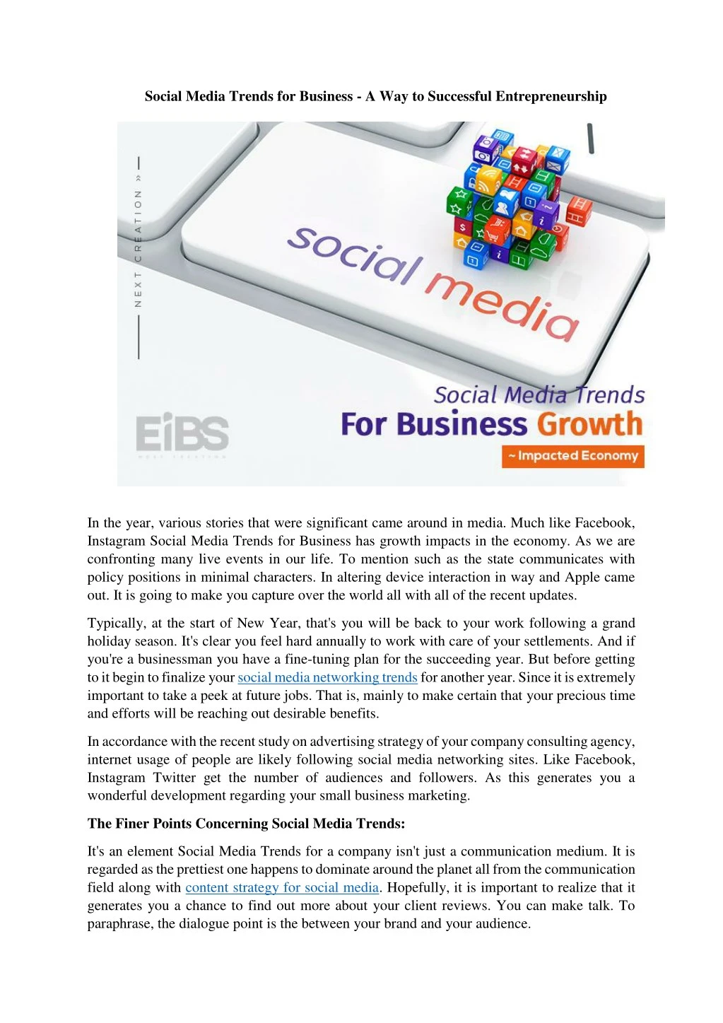 social media trends for business