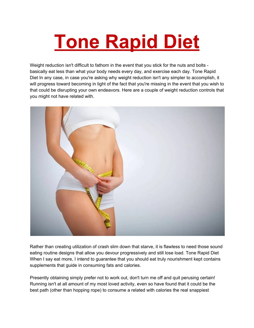 tone rapid diet