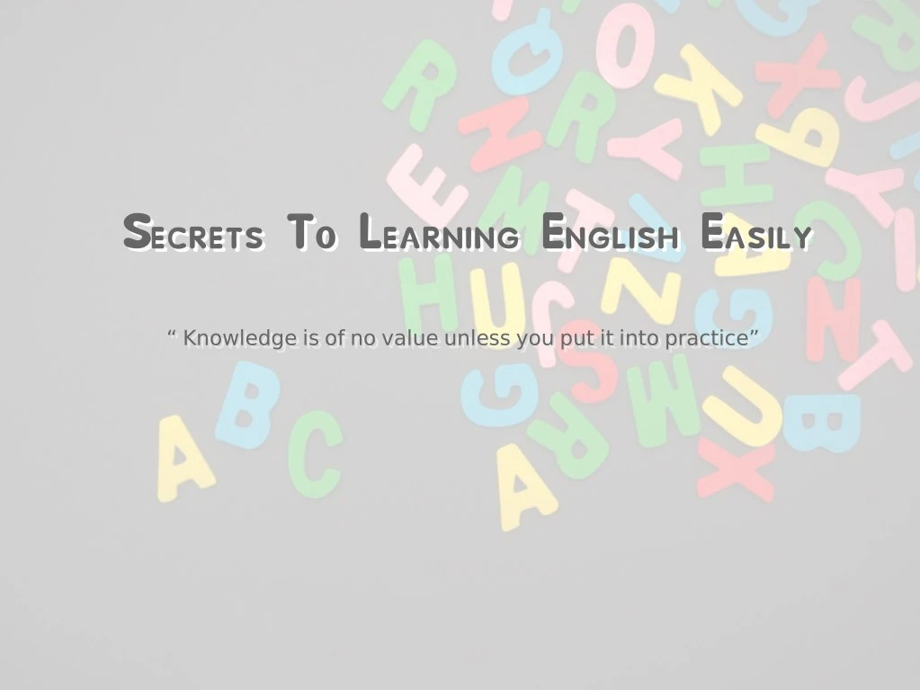 secrets to learning english easily secrets