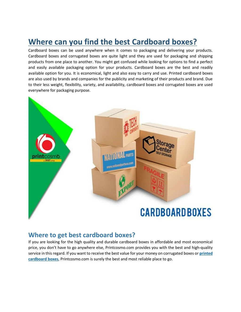where can you find the best cardboard boxes