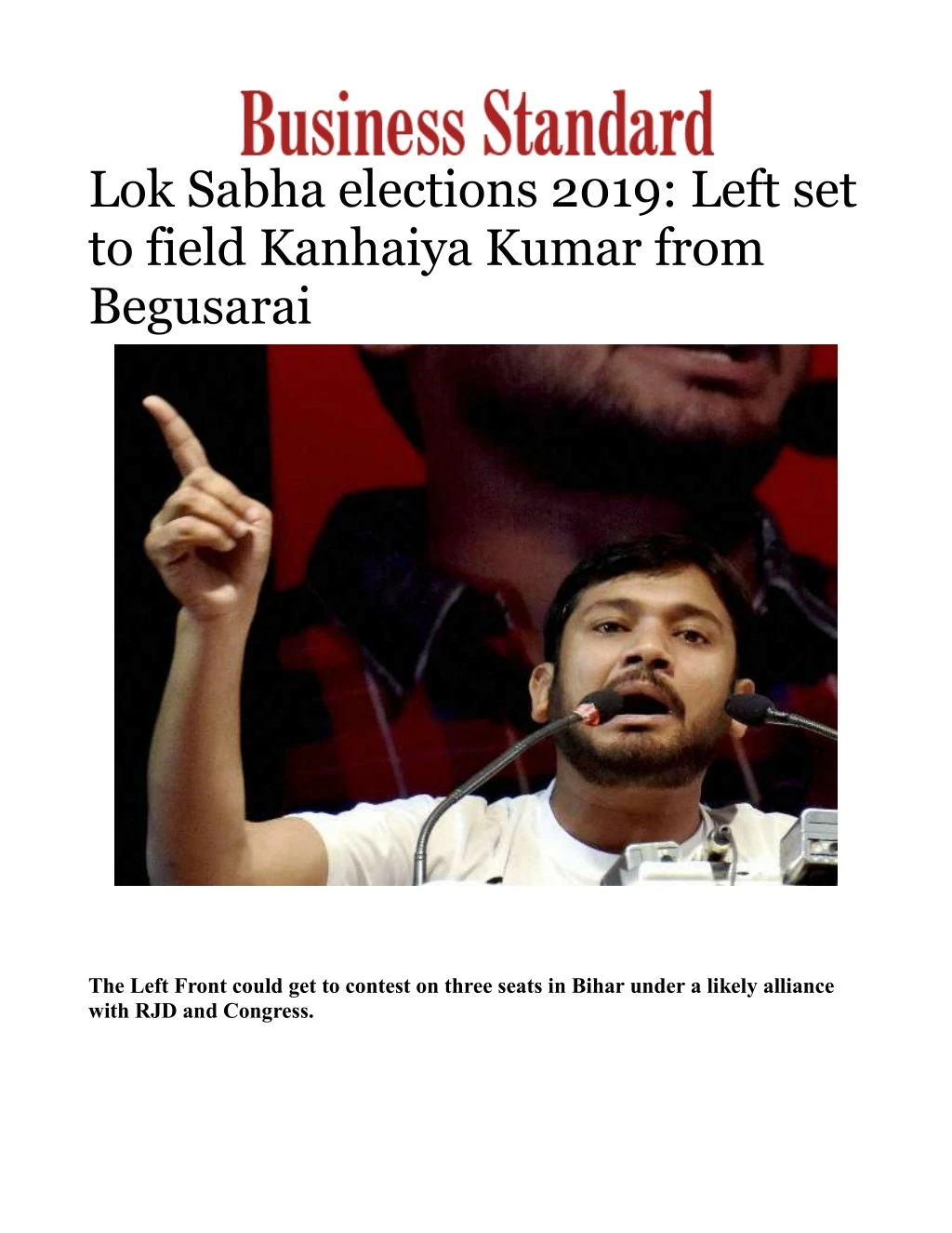 lok sabha elections 2019 left set to field